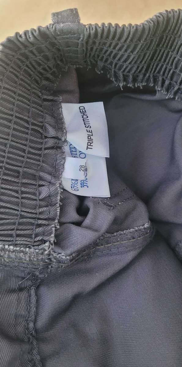 Size 28 Quality Grey Khaki Triple-Stitched Work PANTS ONLY (Bid Per Piece)