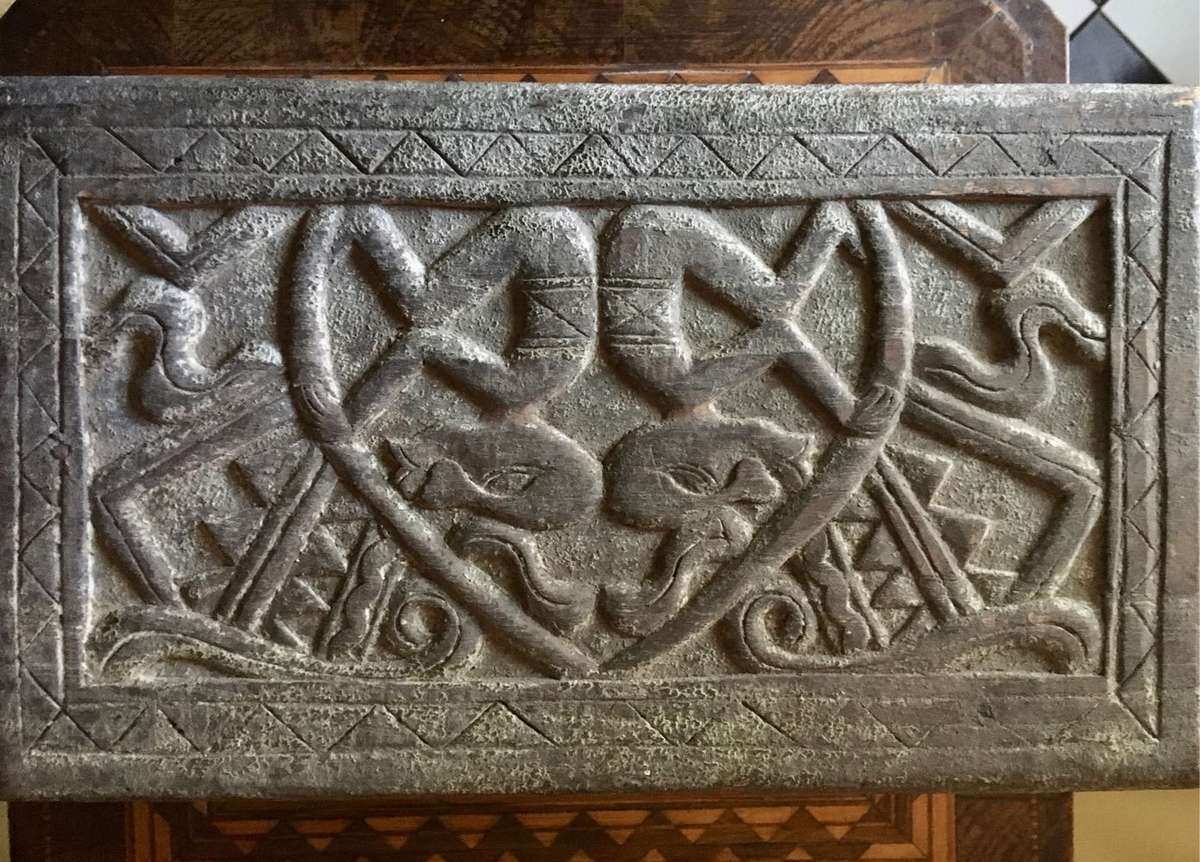 Vintage carved chest or jewellery box