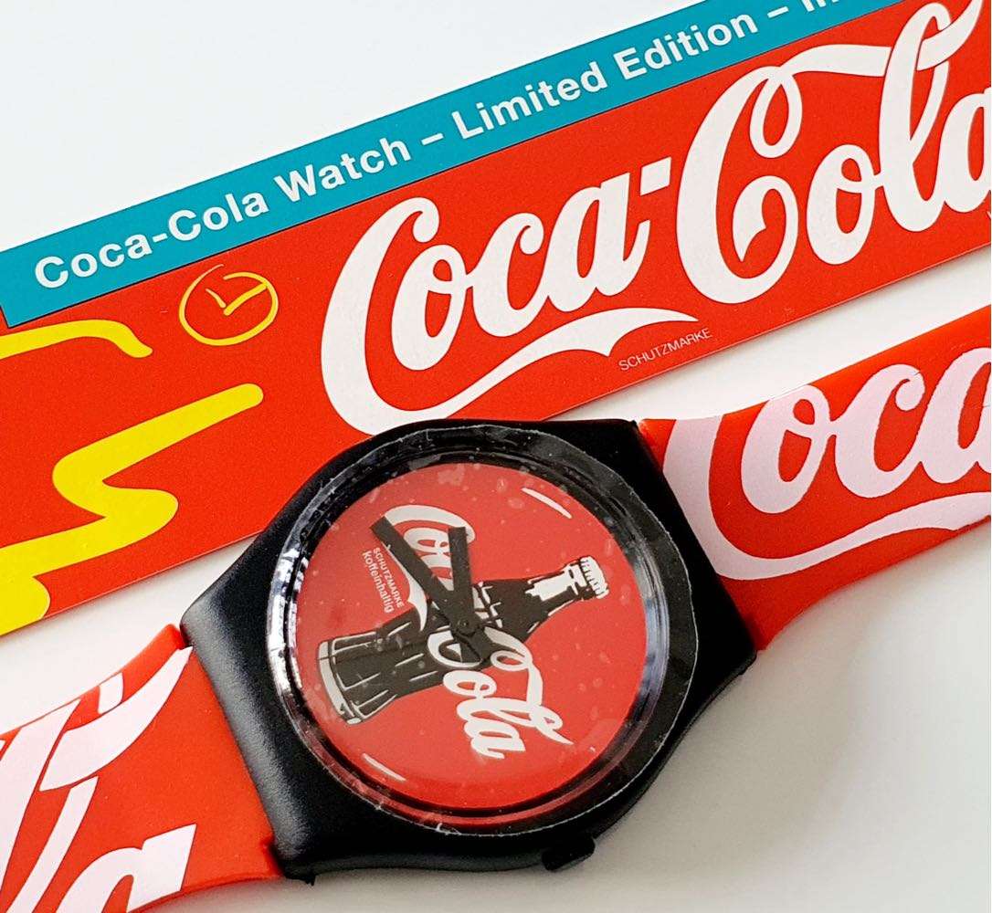VINTAGE COCA COLA - COKE WATCH - SWATCH STYLE  - TOP COLLECTIBLE
