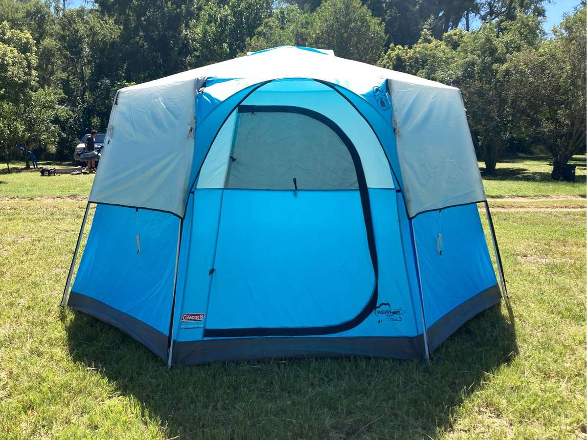 Coleman Octagon 98 Tent with half flysheet