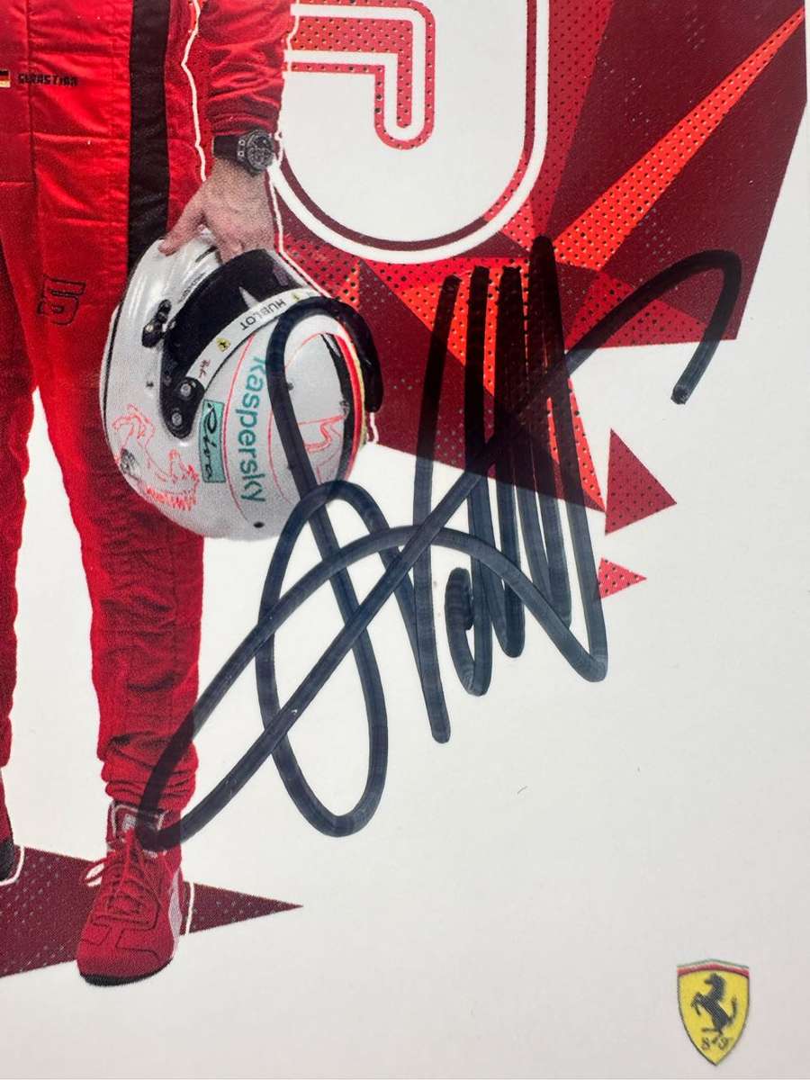SEBASTIAN VETTEL -  AUTHENTIC AUTOGRAPH - 100% ORIGINAL
