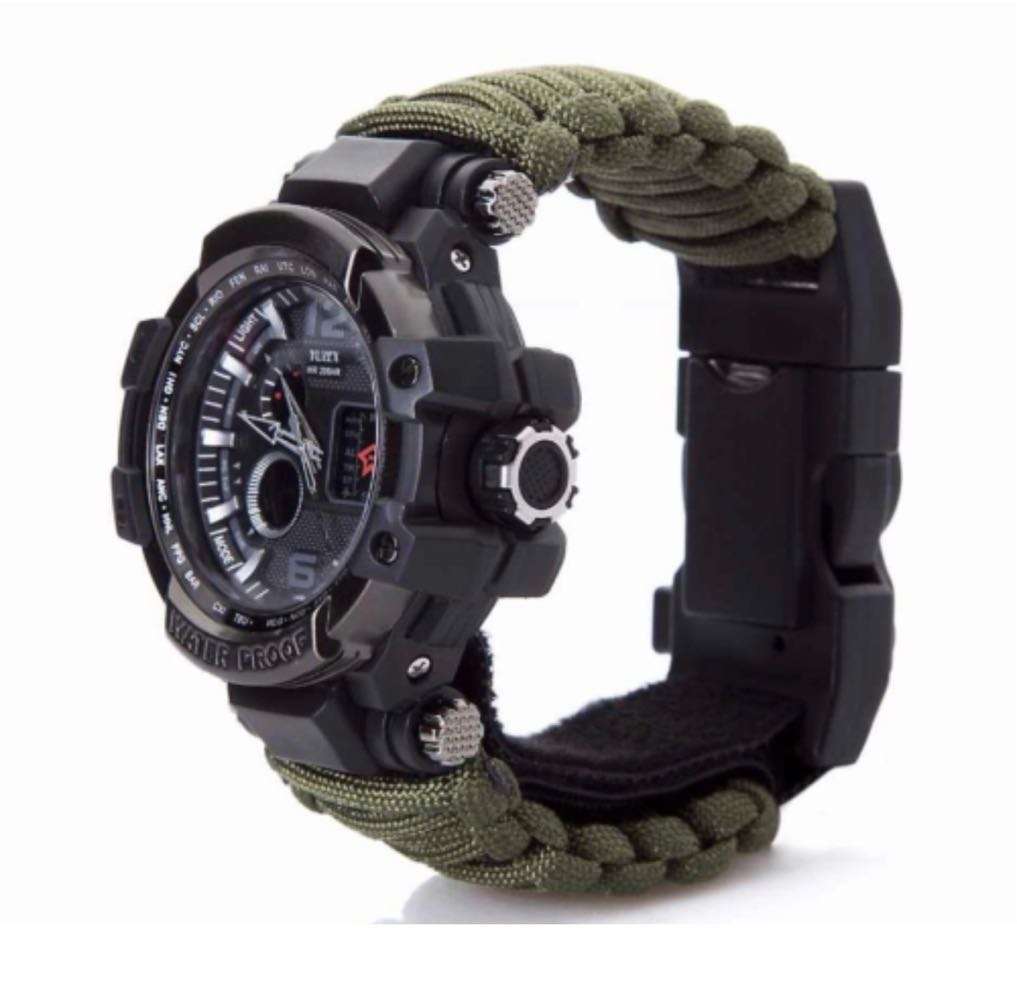 G3 Men Outdoor Survival Military Watch Fashion Multifunctional Compass Waterproof LED Quartz