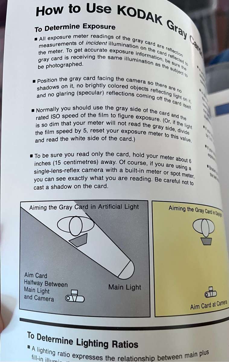 Kodak gray cards R-27 (printed in USA in 1980s)