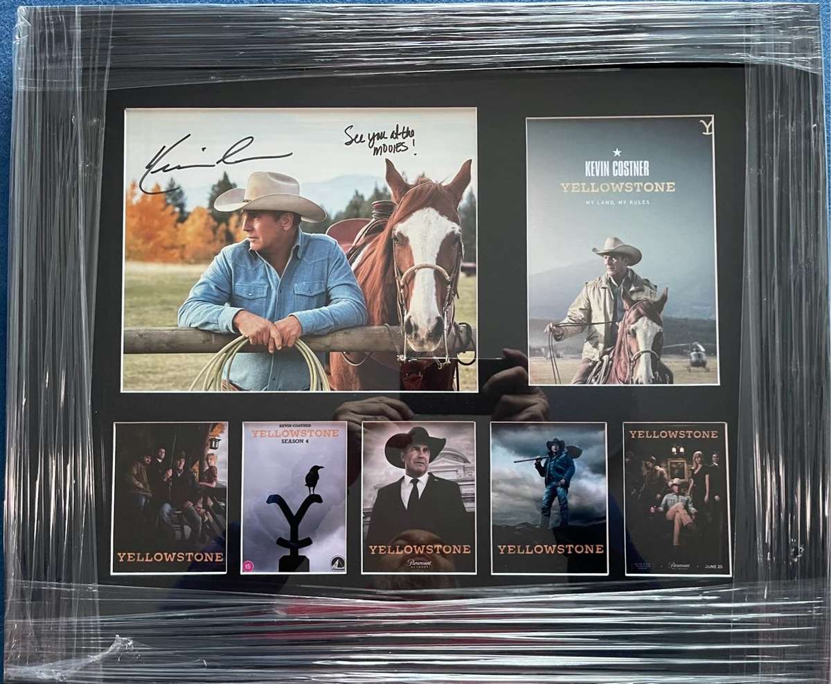 Yellowstone Frame Signed by Kevin Costner