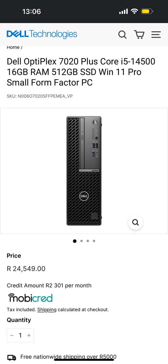 Dell OptiPlex 7020  SFF PC - Intel Core i5-14500 512GB SSD 16GB RAM Win 11 Pro