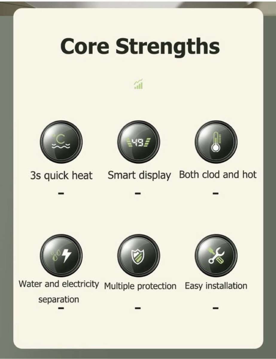 Instantaneous Hot Water Shower with Faucet