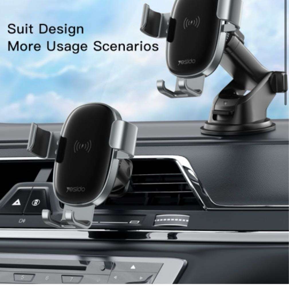 C123 Cellphone Car Phone Holder With Wireless Charging ***UNBOXED DEAL***