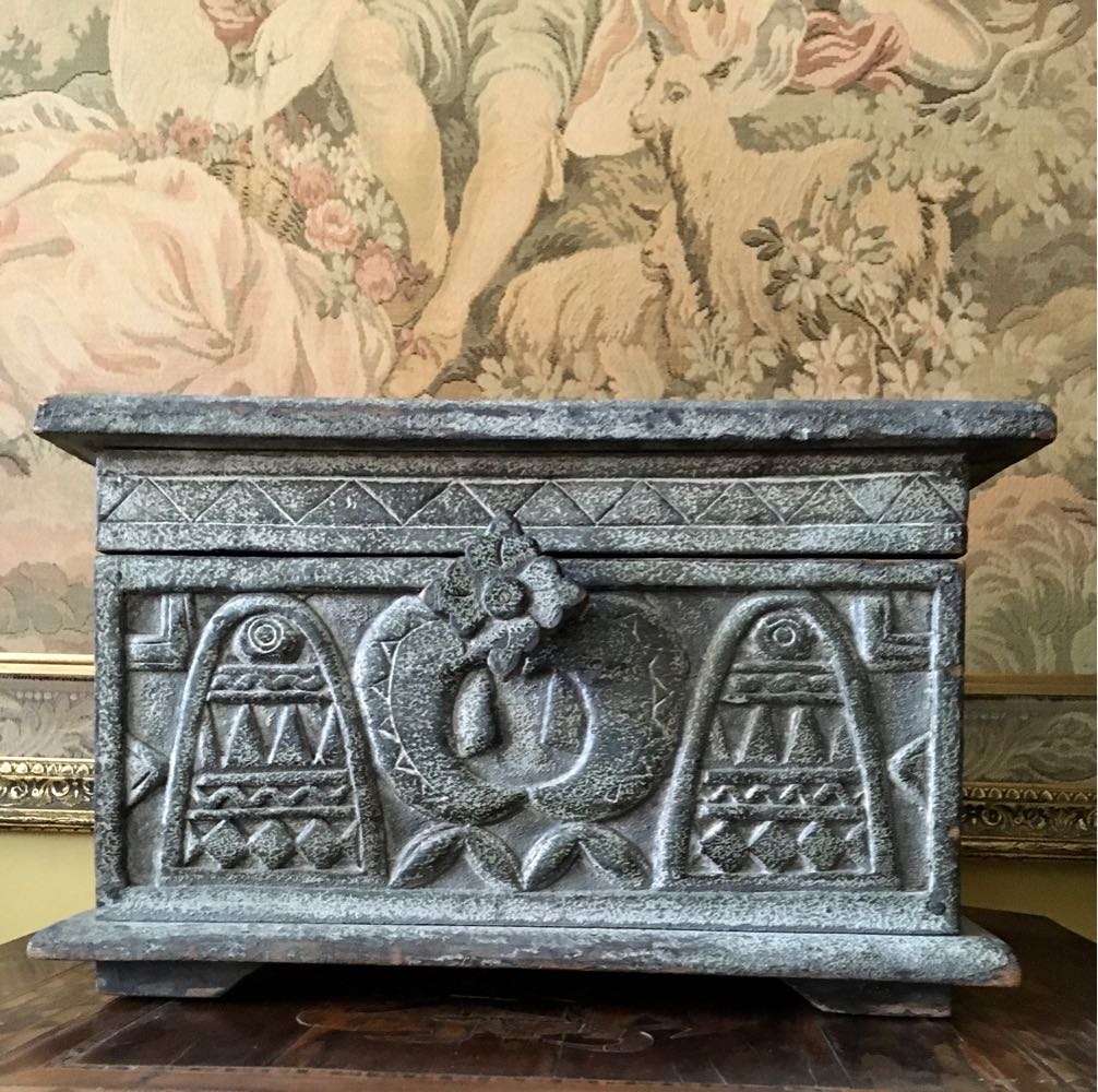 Vintage carved chest or jewellery box