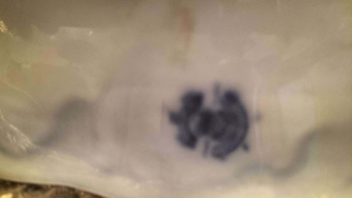 Antique Flow Blue Large Keele Platter by Grindley