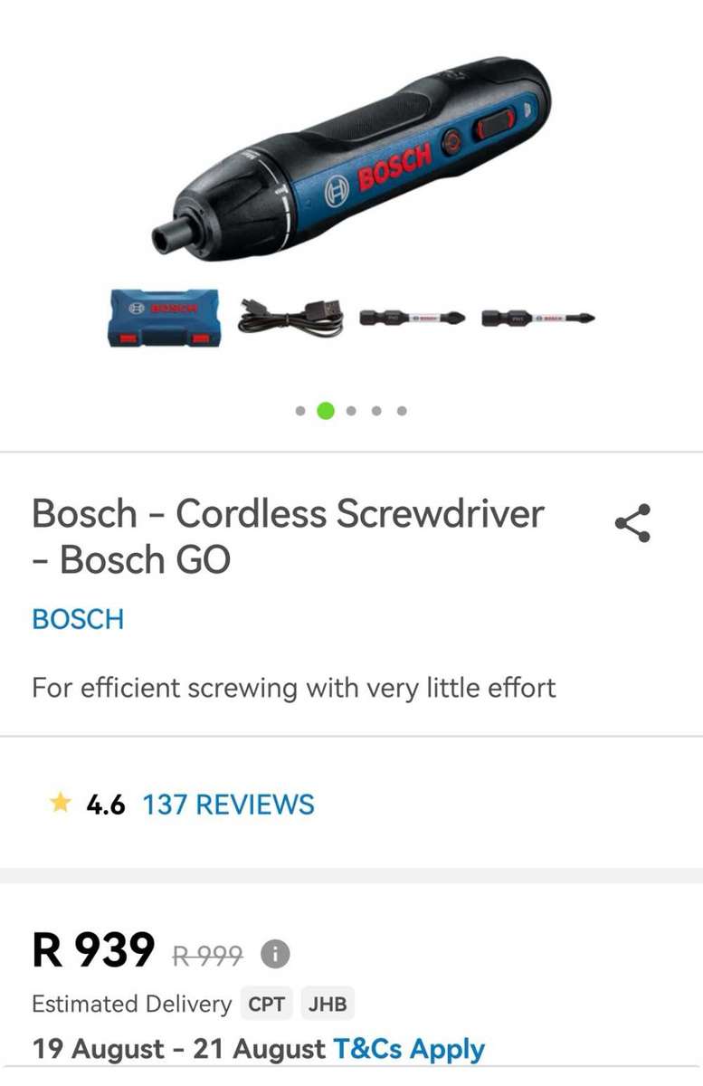 Bosch GO Cordless screwdriver