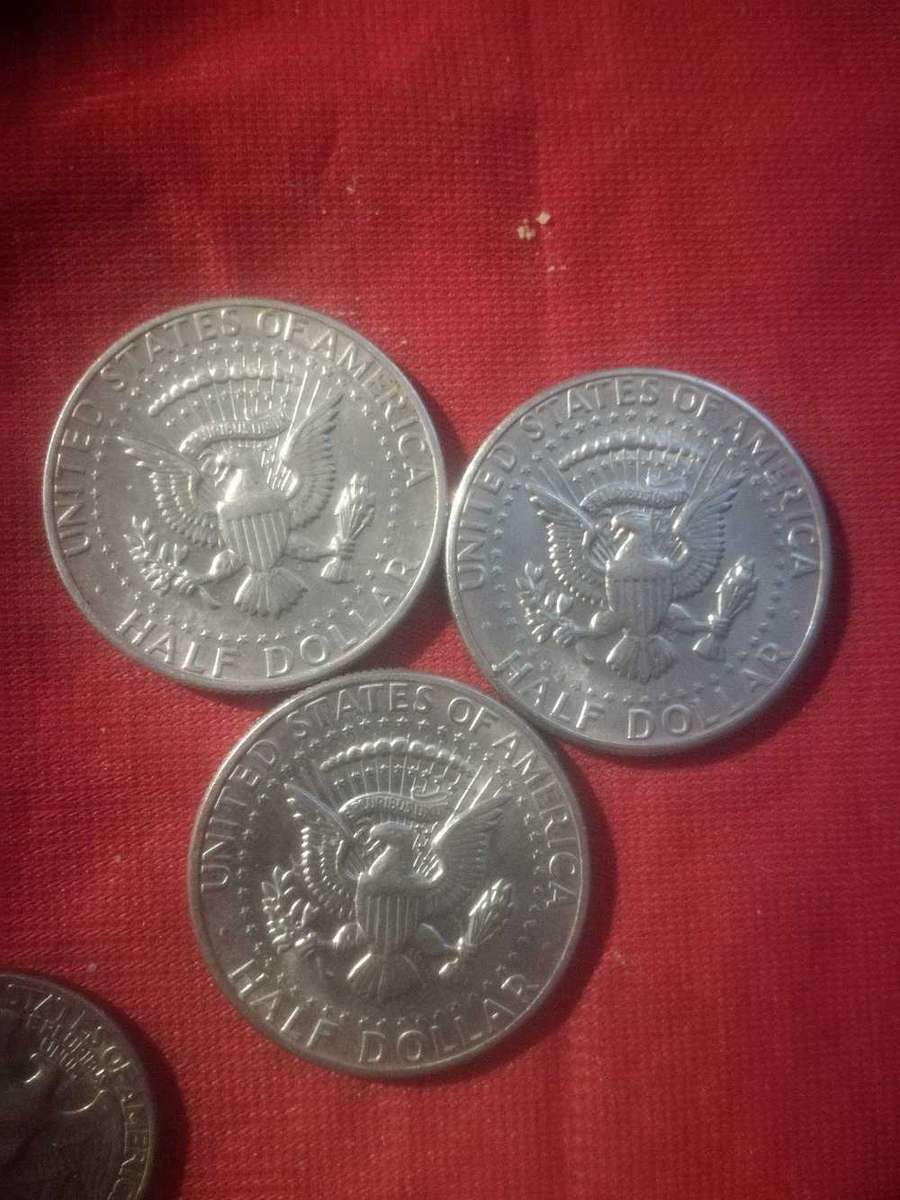1971 usa half dollar x 3