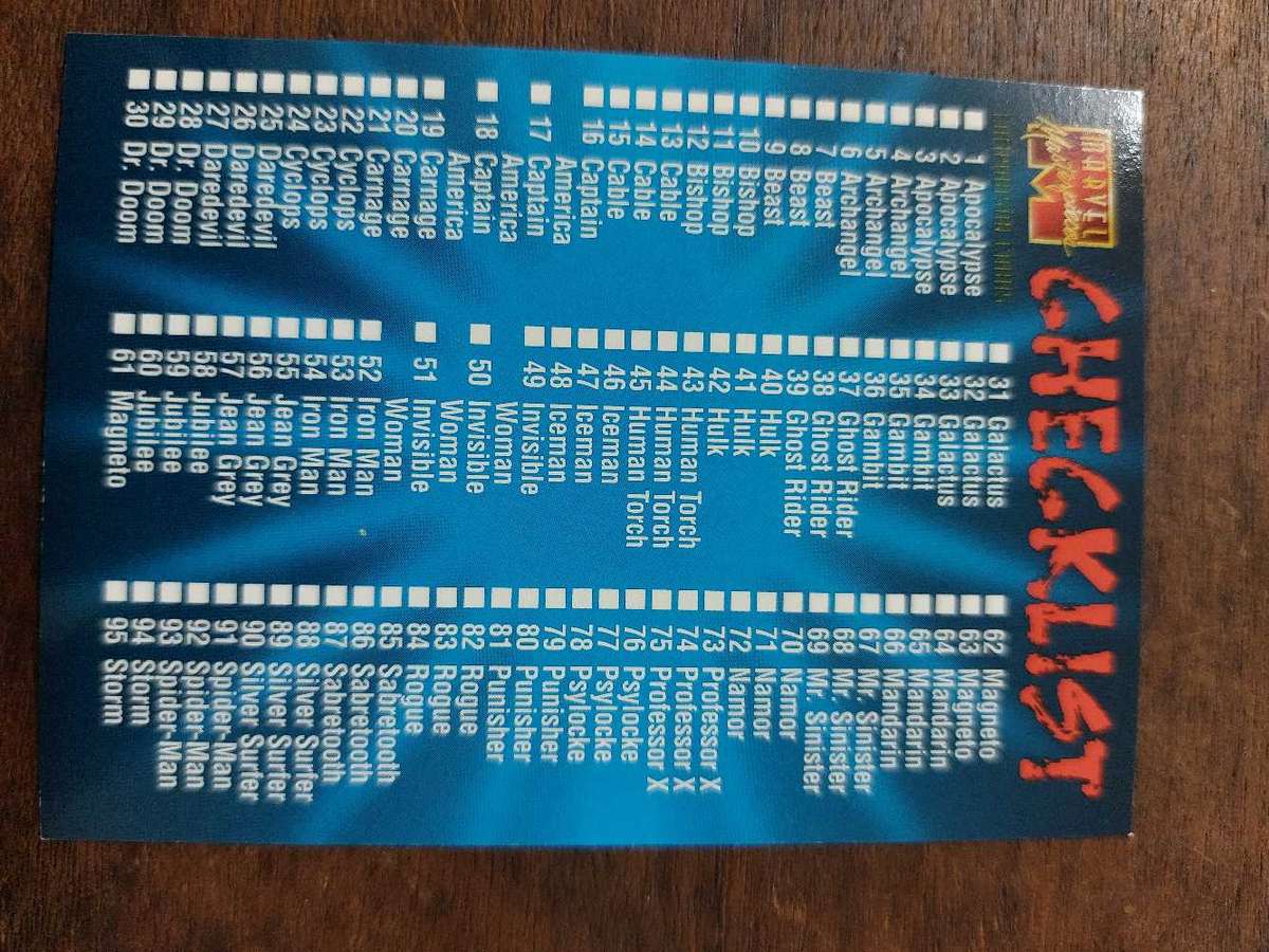 Marvel Masterpiece #151 Checklist