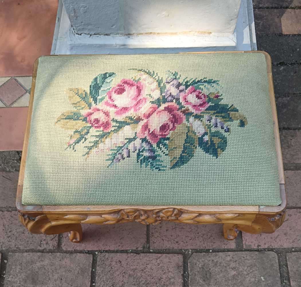 Tapestry Rose Stool