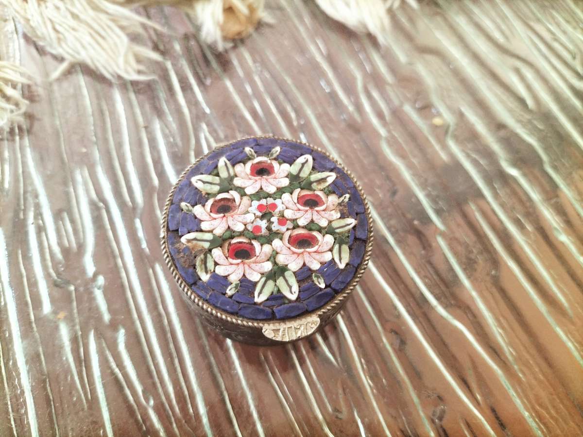 Micro Mosaic Florentine Pill Box