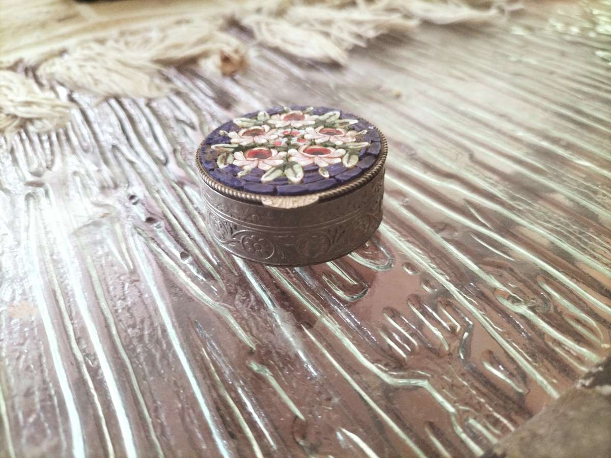 Micro Mosaic Florentine Pill Box