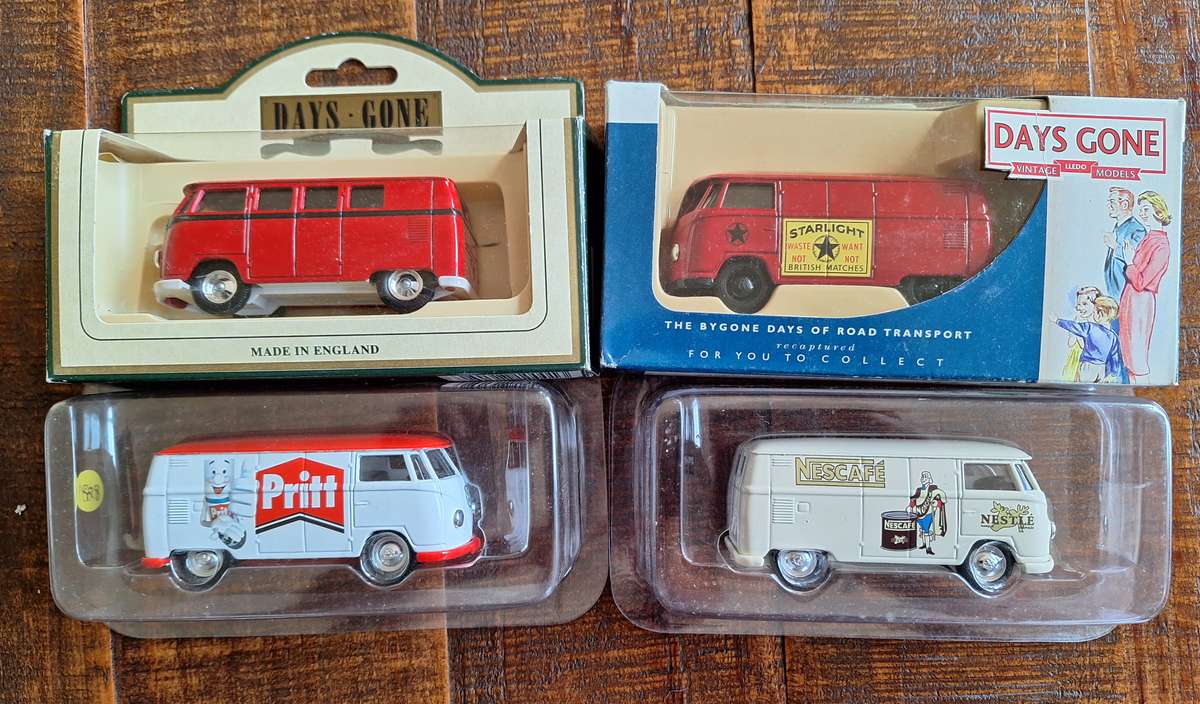 Set of 4 x Lledo Days gone Vw Camper