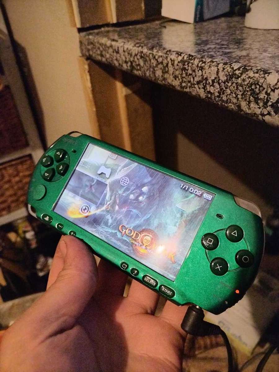 Psp 3000 console  Spirited green