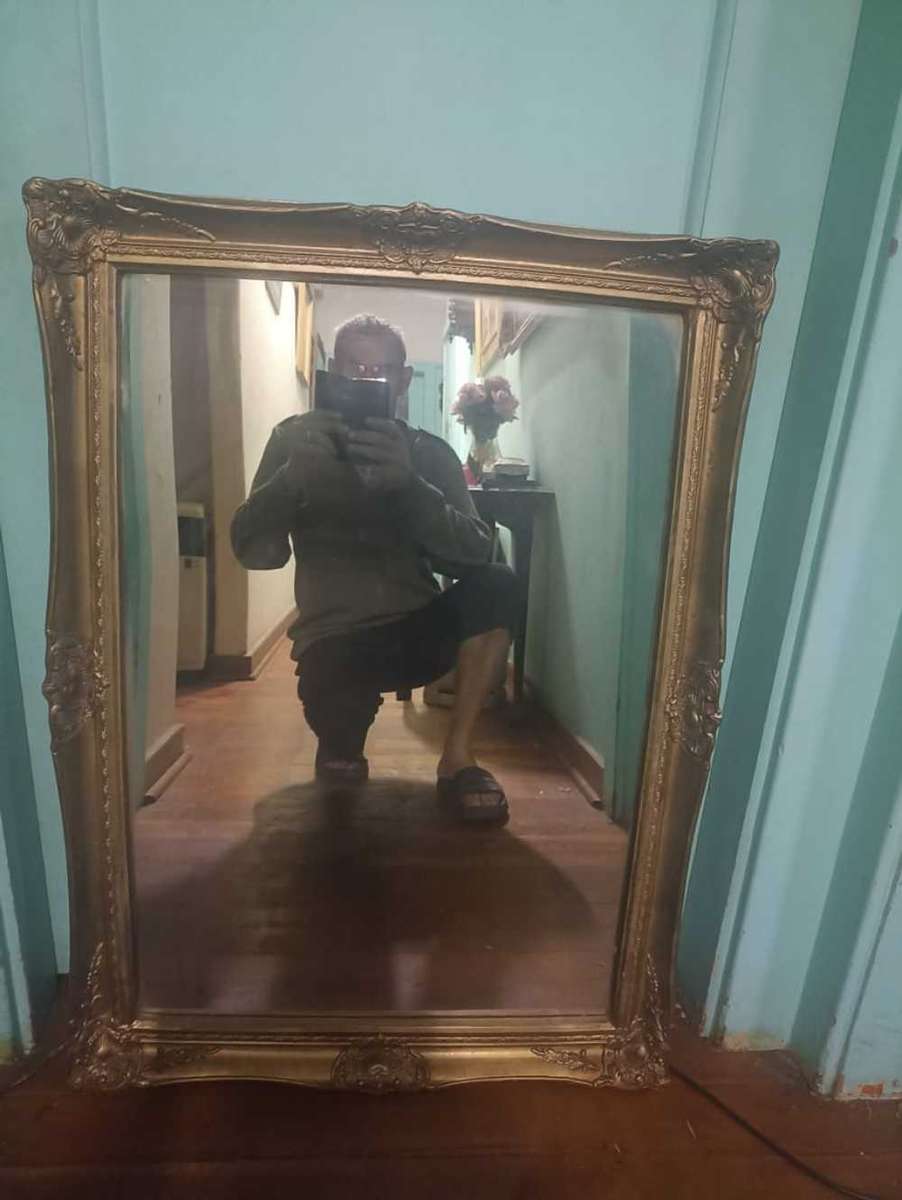 Patterned Gilded Vintage Mirror