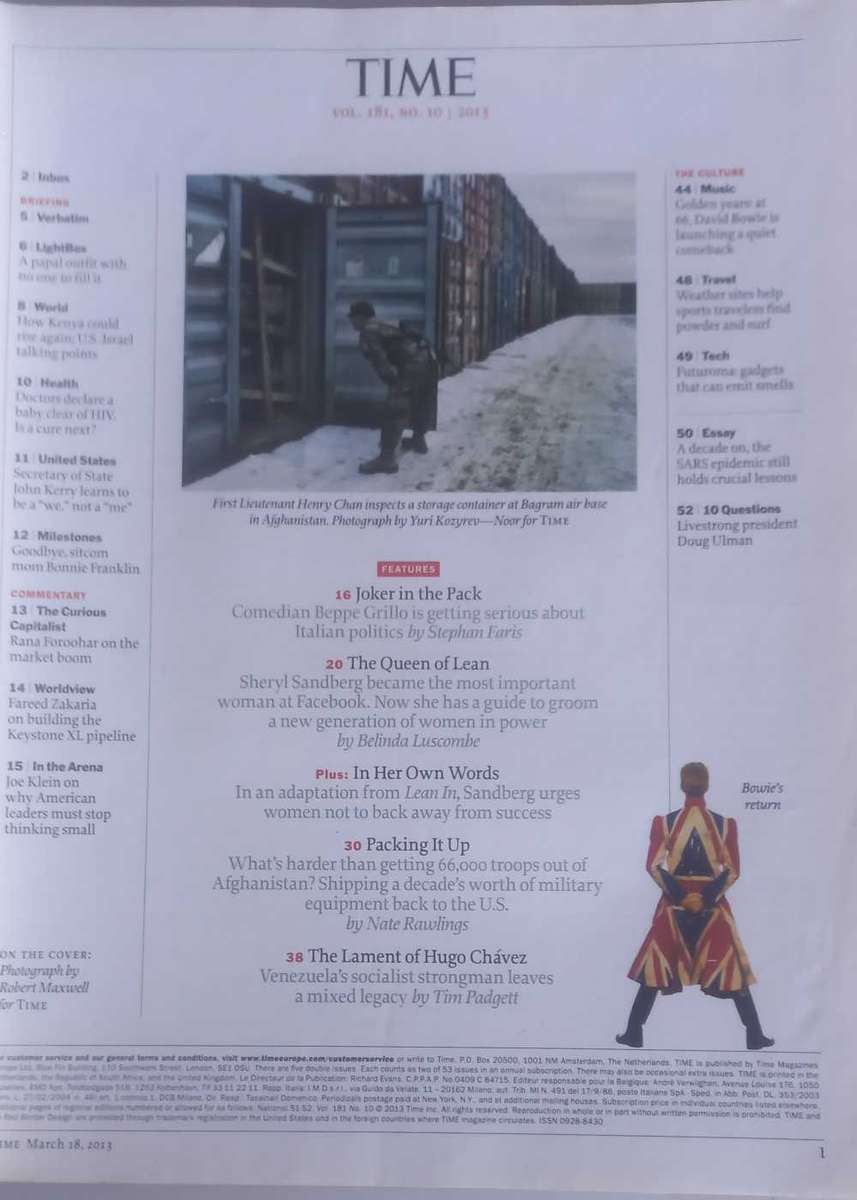 Time magazine March 18, 2013