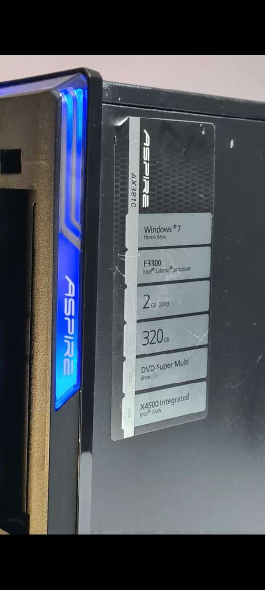 Acer Aspire AX3810 pc with HDMI OPTICAL CABLE slot and more