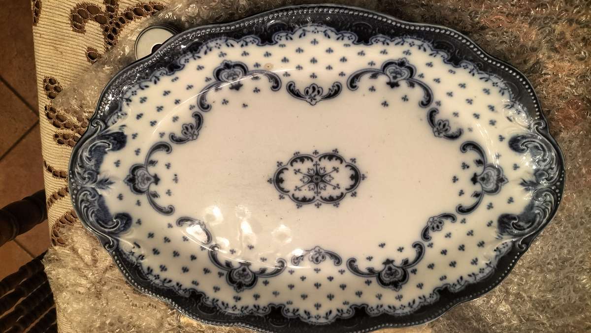 Keele Flow Blue Medium Size Platter by Grindley