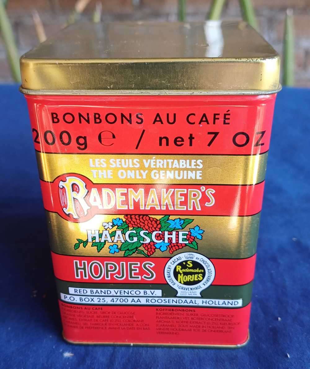 Rademaker's coffee candies tin