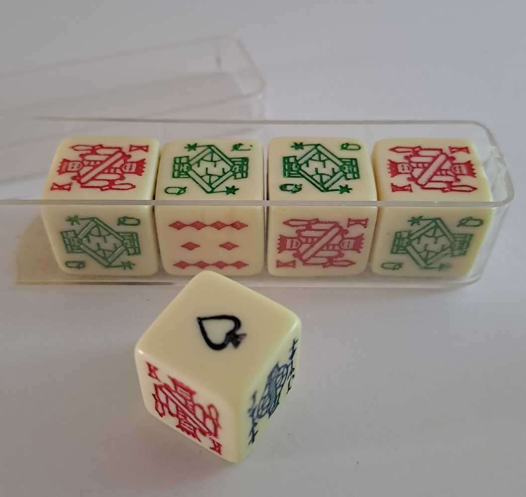 Dice collection of all colours and sizes. Some very unique pieces in wood, metal, and ceramic.