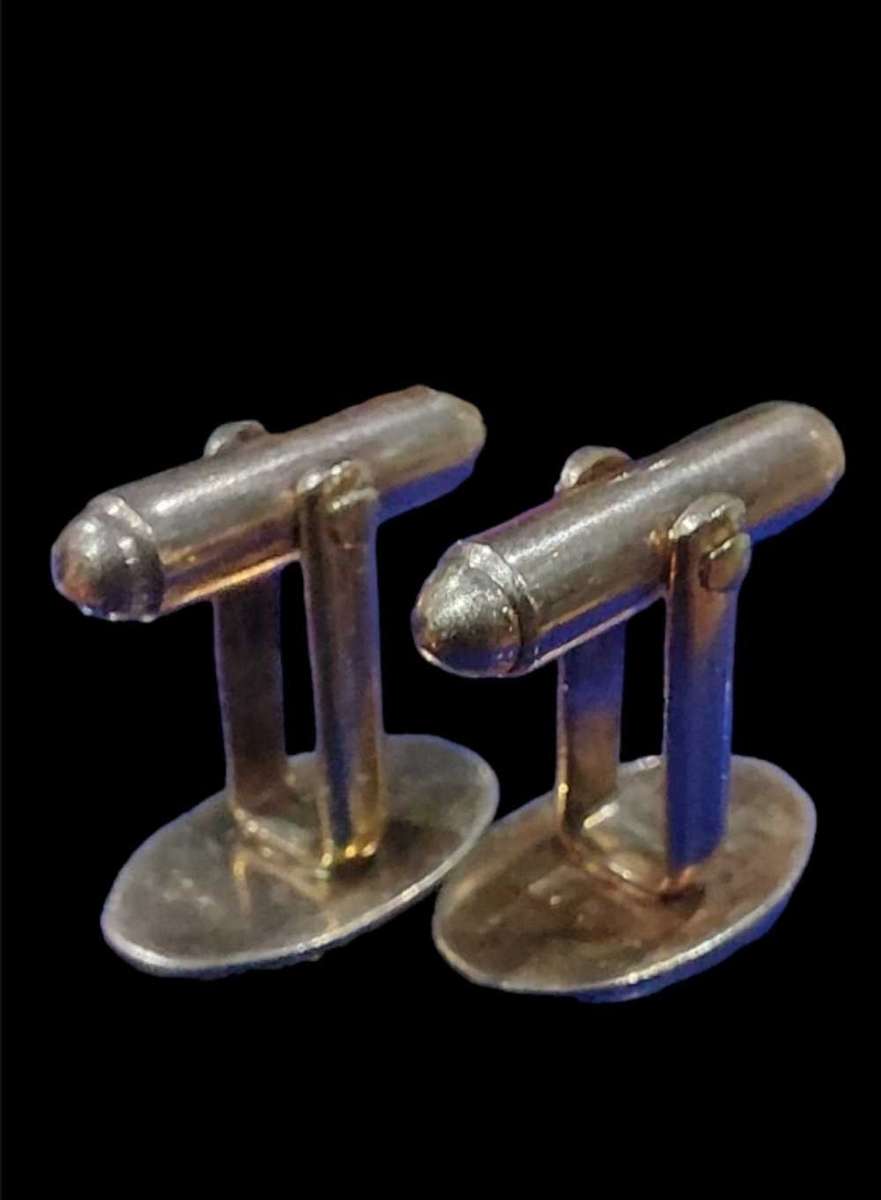 HEAVY vintage Solid 9ct gold cufflinks set