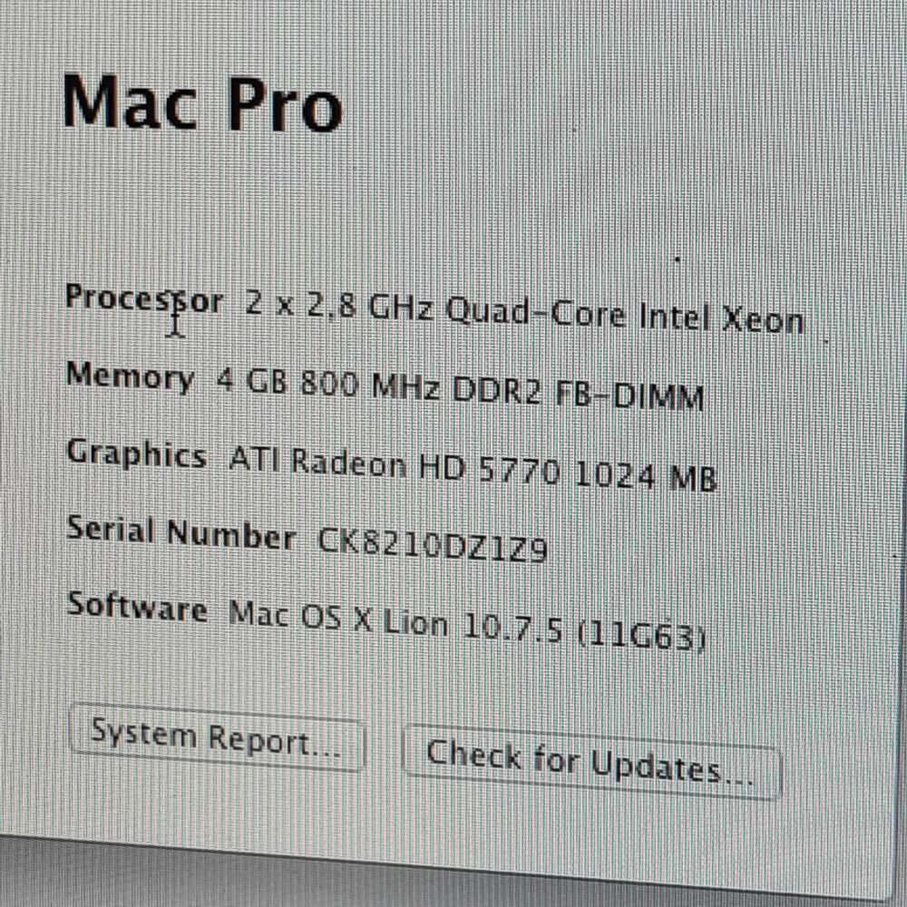Apple Mac Pro 3.1 double 2 x Xeon CPUs tower