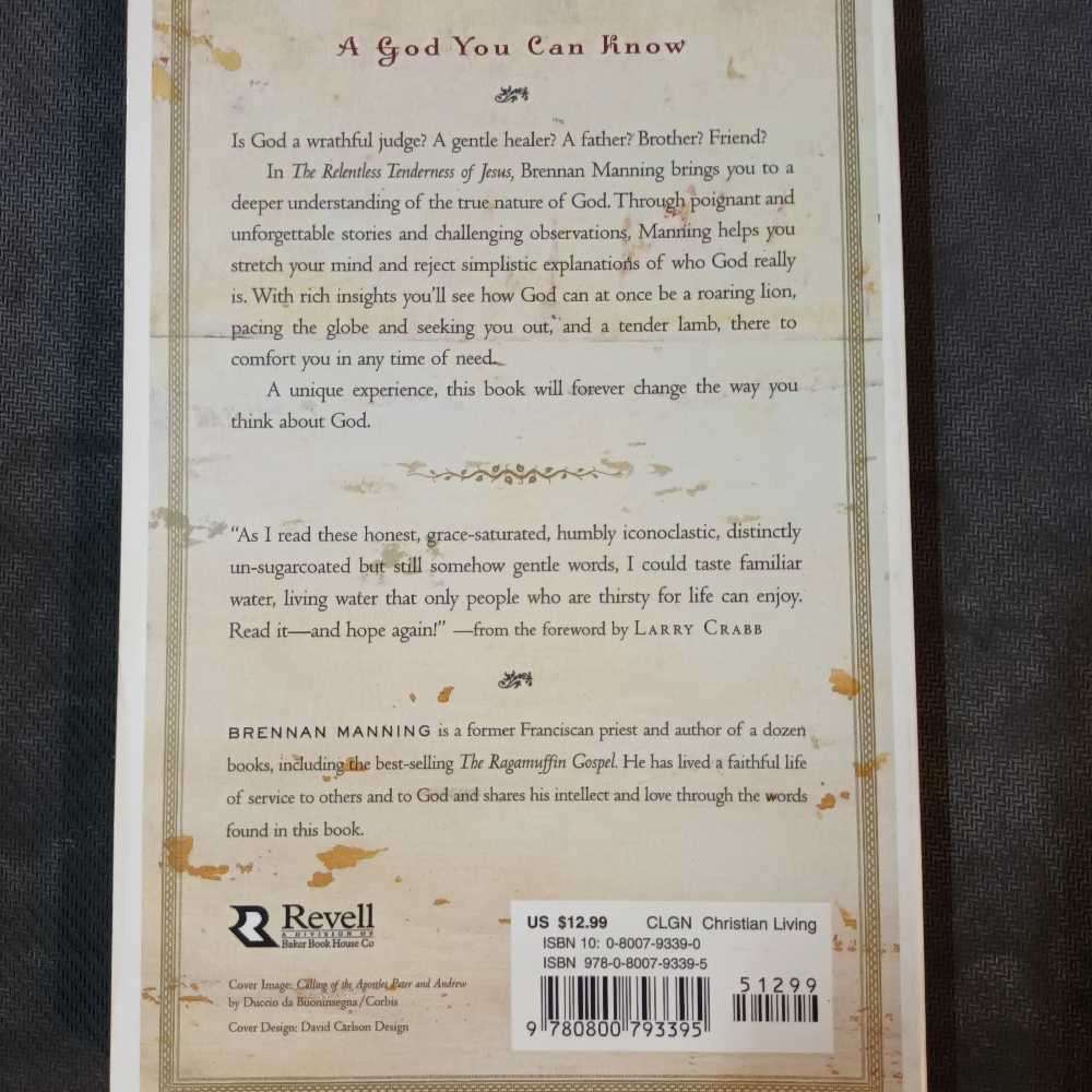 The relentless tenderness of Jesus. Brennan Manning