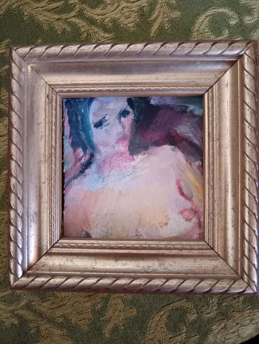 Framed Minature Nude Painting