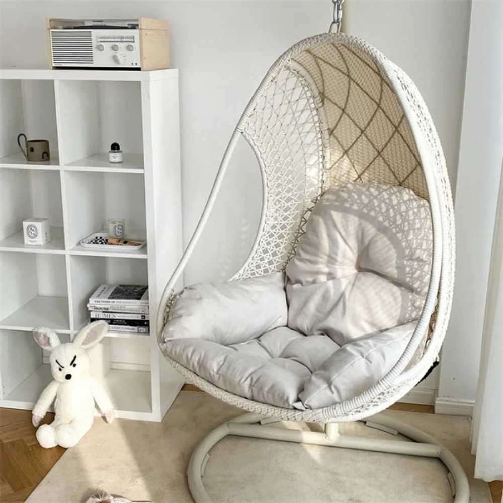 Boho Nordic Indoor Outdoor Swing Eggshaped Patio study Lounge Decor Swing Chair