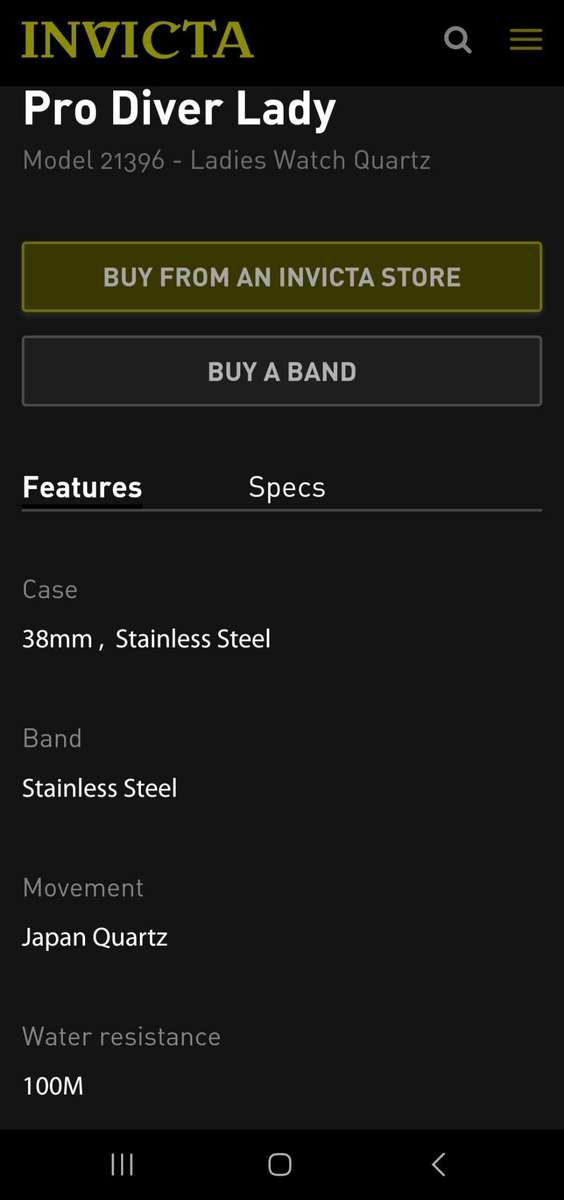 Invicta Pro Diver Ladies Watch