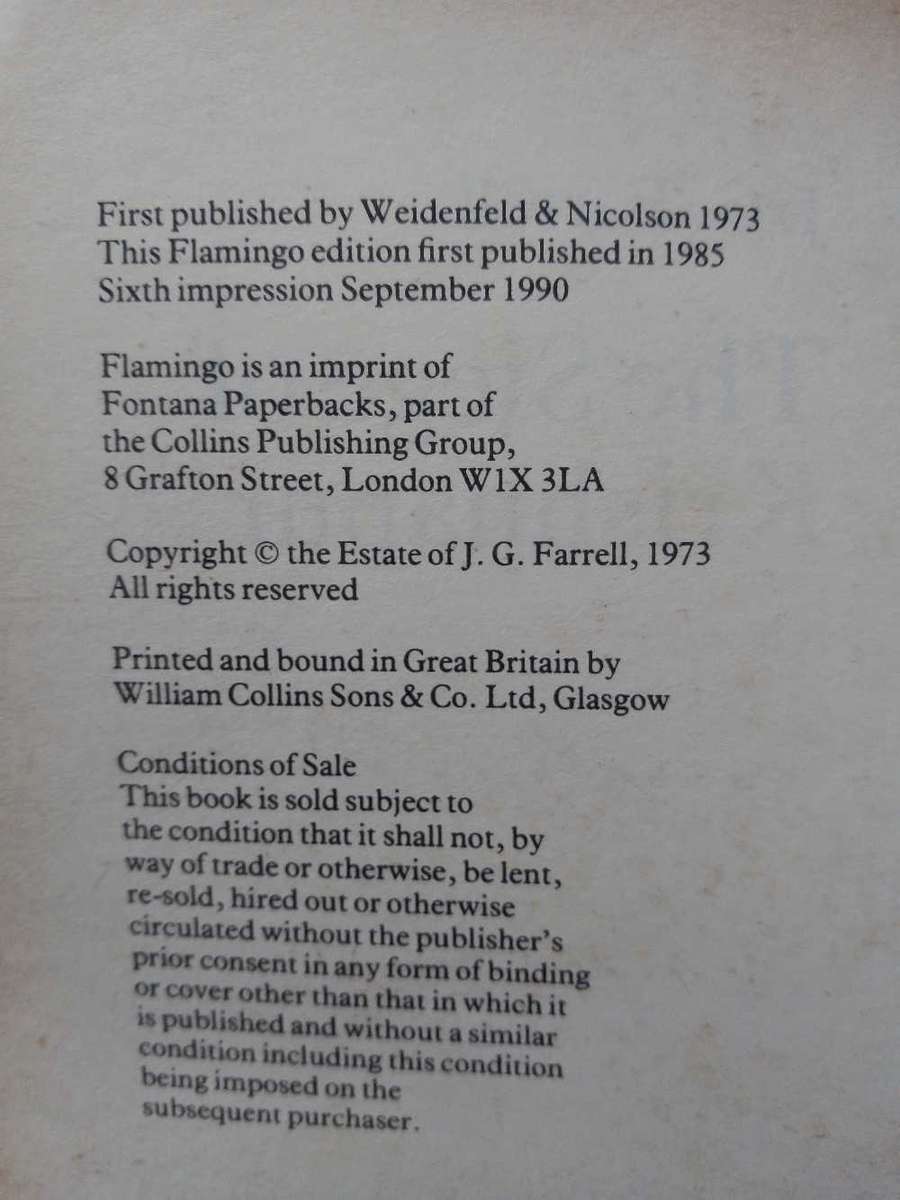 The Siege of Krishnapur by J.G. Farrell