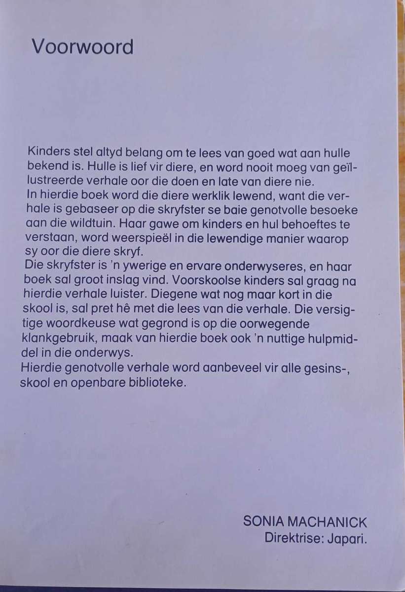 Verhaaltjies uit die wildtuin deur Kathleen Argyle