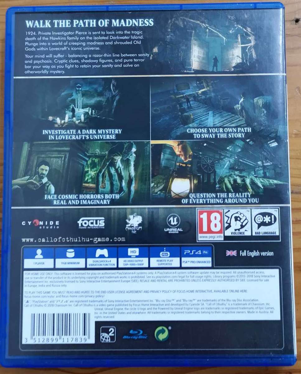 Call of Cthulhu for PS4