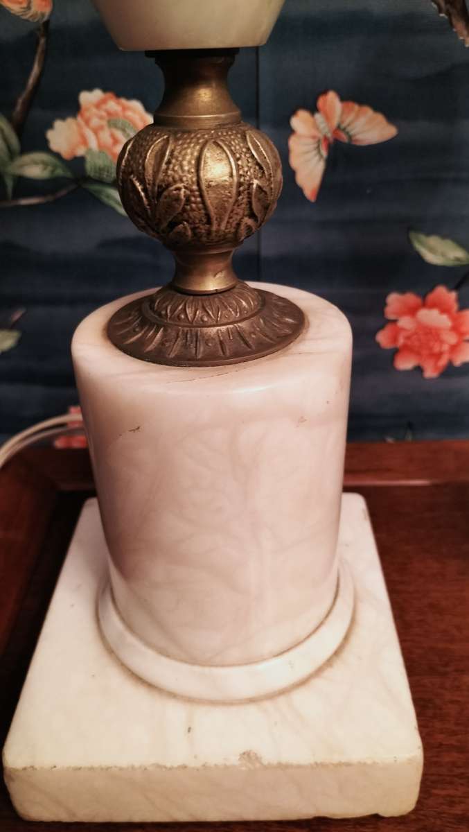 Pair of Marble And Brass Table Lamps