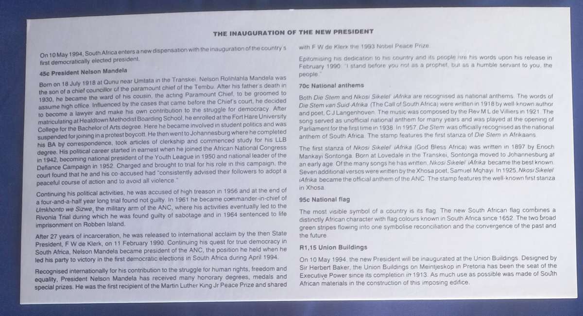 First day envelope - Presidential inauguration 1994