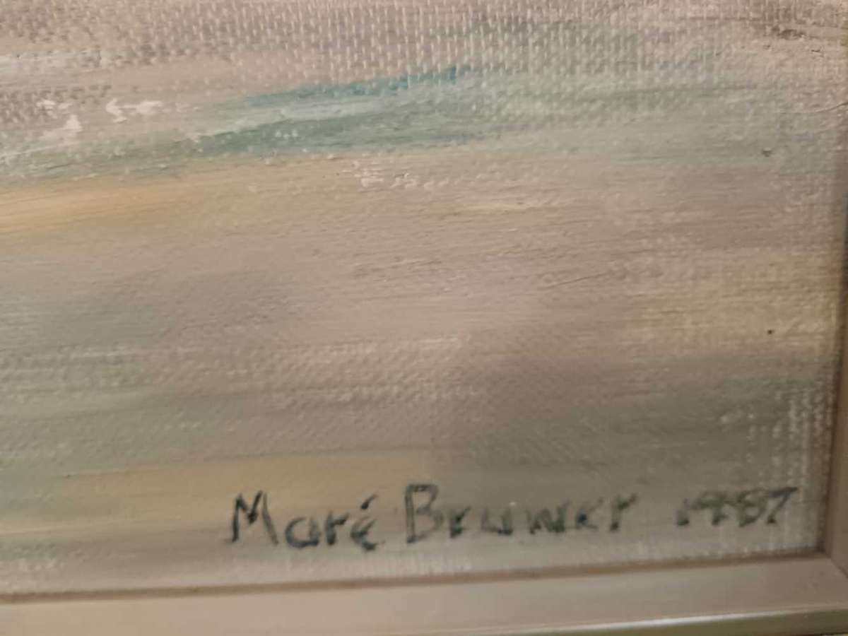 District 6 Painting by Well Known SA Mare Bruwer