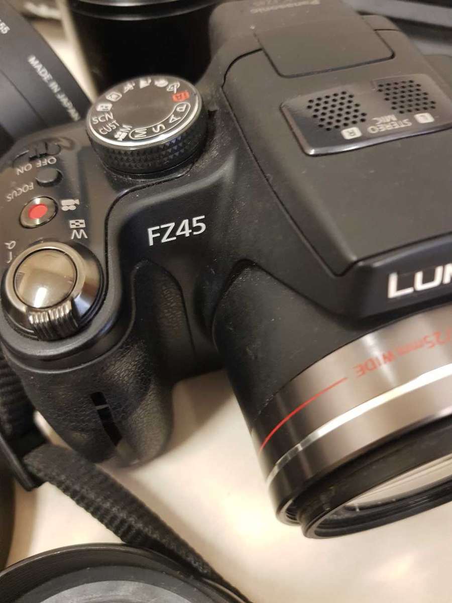Panasonic Lumix FZ 45. x24 zoom camera with additional 2.2 x zoom lens