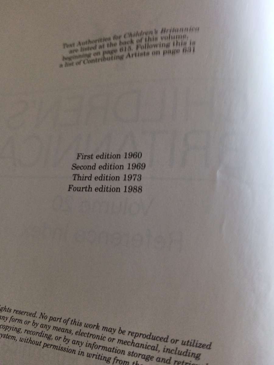 Set of Children's Britannica Encyclopedia Volume 1 to 20