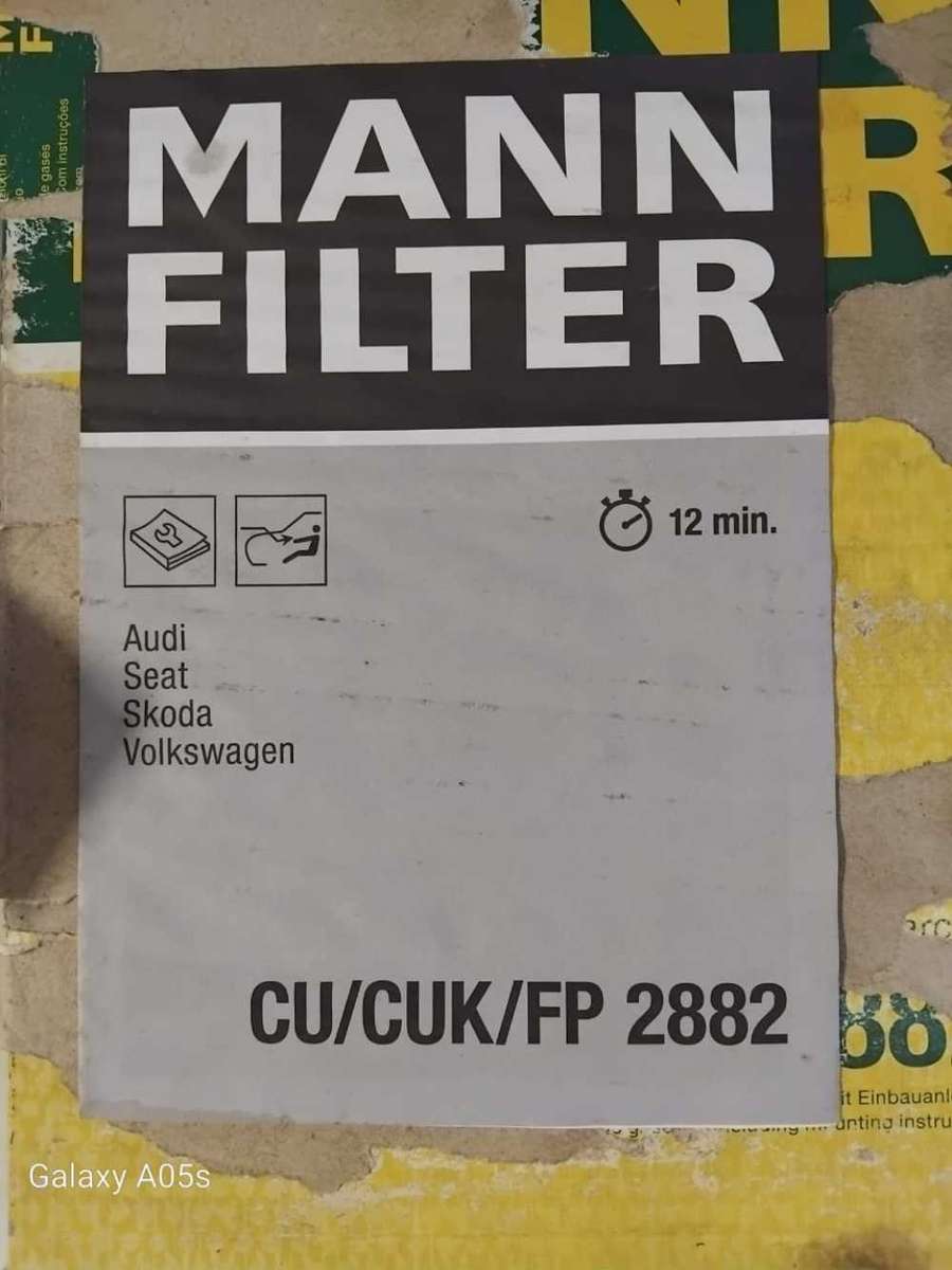 MANN FILTER CUK 2882  ( VOLKSWAGEN GOLF / JETTA / PASSAT )
