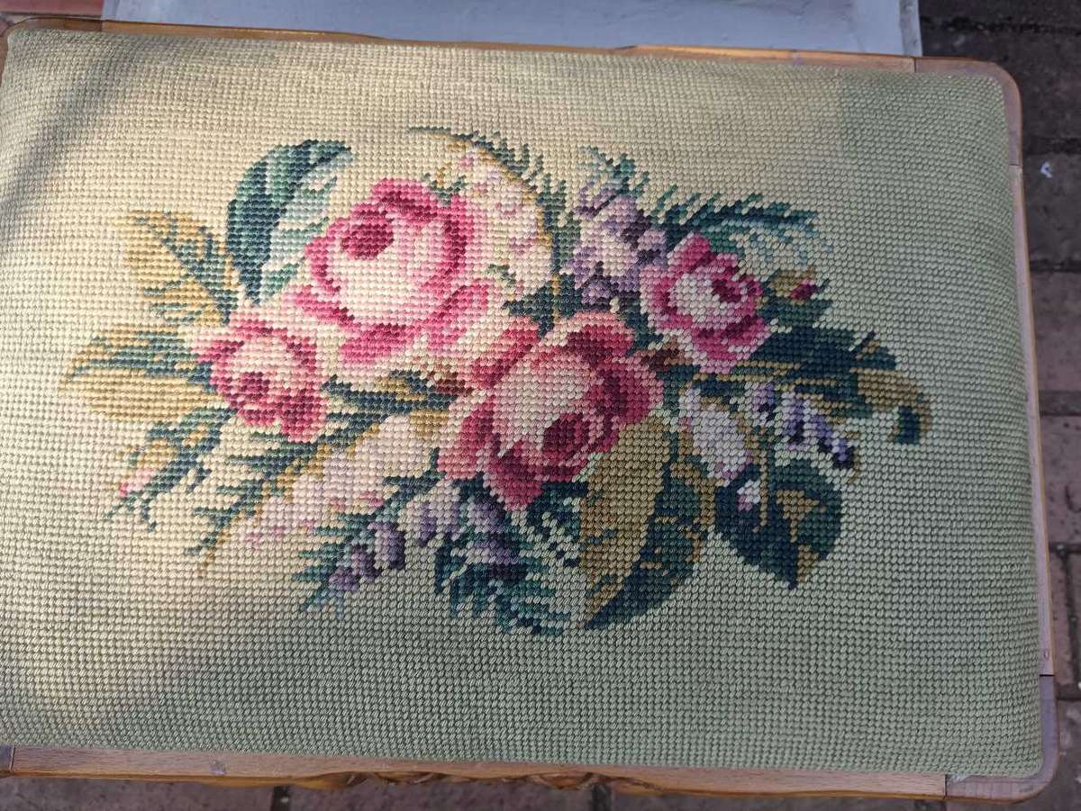 Tapestry Rose Stool