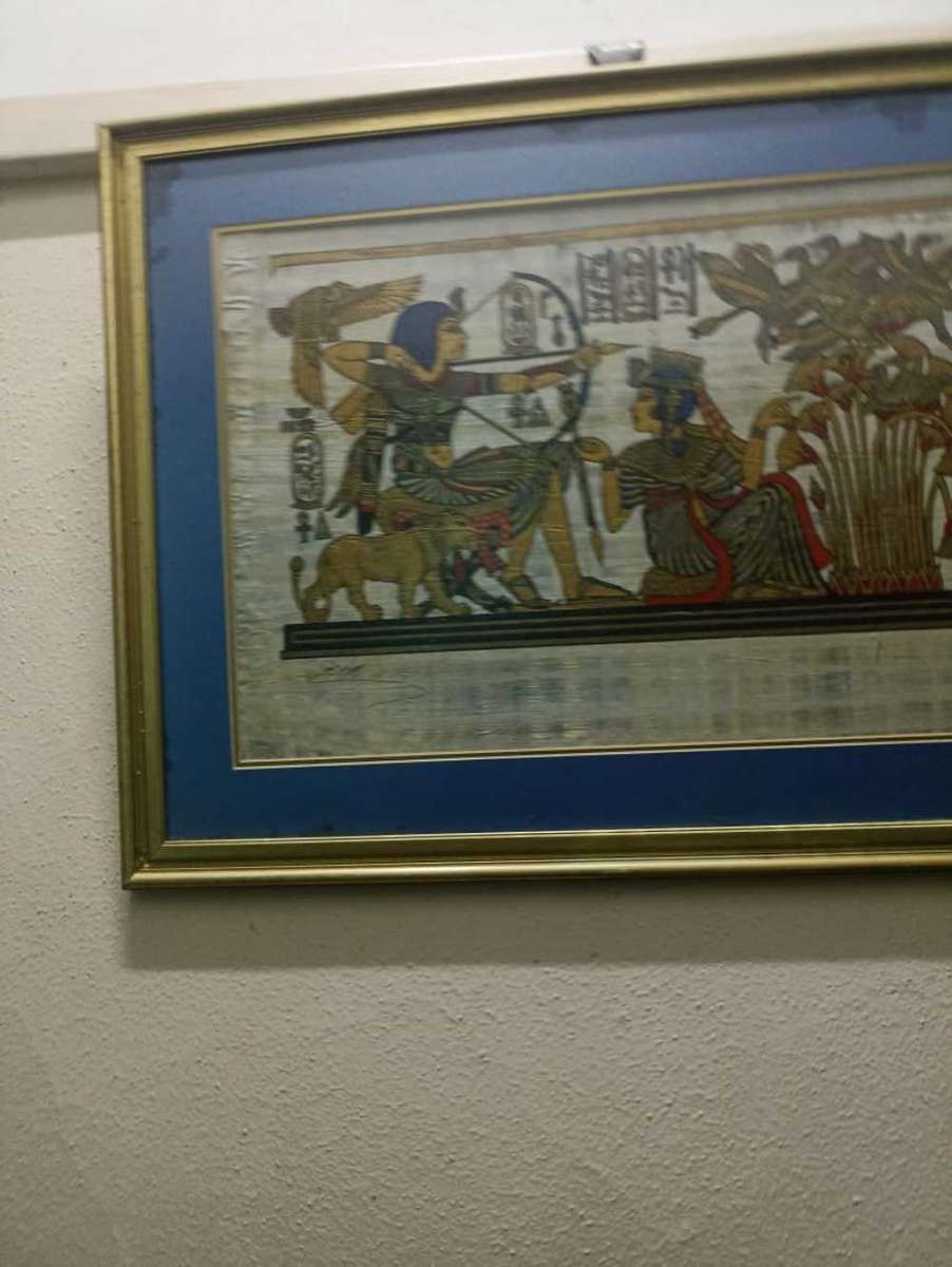 Papyrus Egyptian Pharaoh Queen Archery Arrow and bow