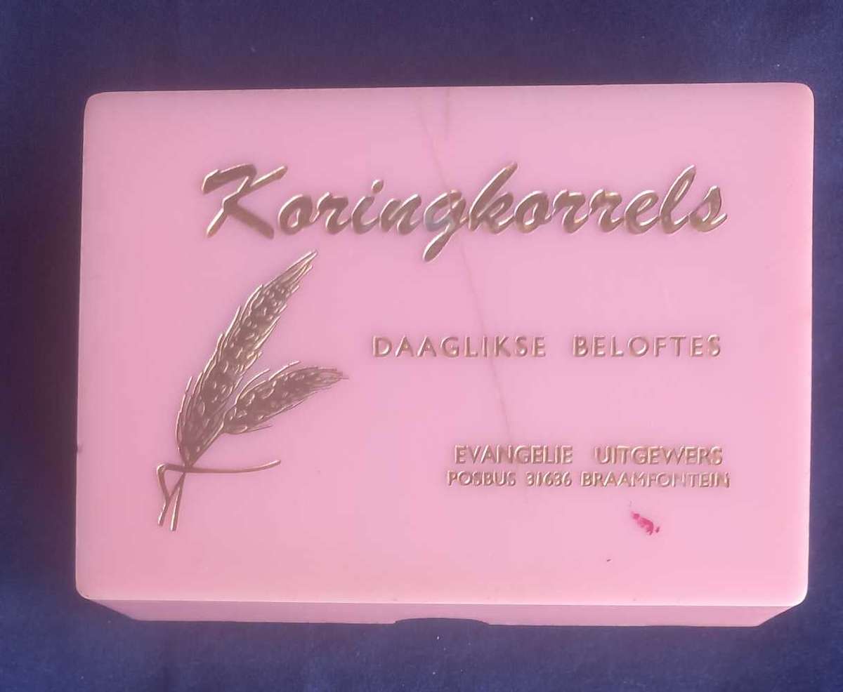 Koringkorrels daaglikse beloftes (kaartjies)