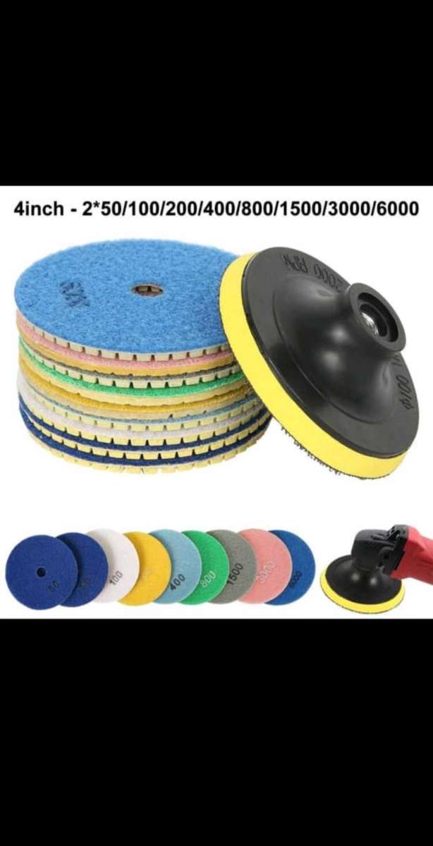 10pcs 4 Inch Diamond Polishing Pads Set Wet Dry Polishing Pad Kit