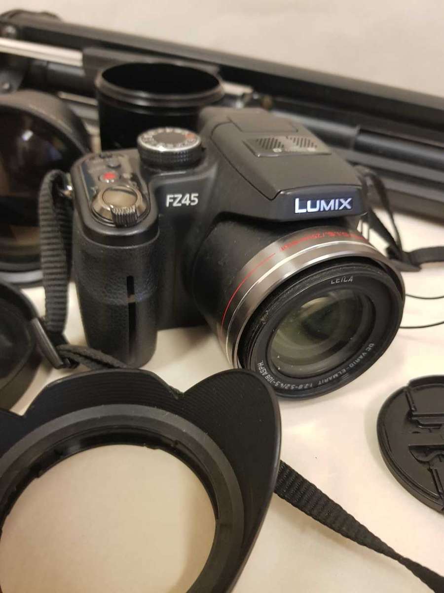 Panasonic Lumix FZ 45. x24 zoom camera with additional 2.2 x zoom lens