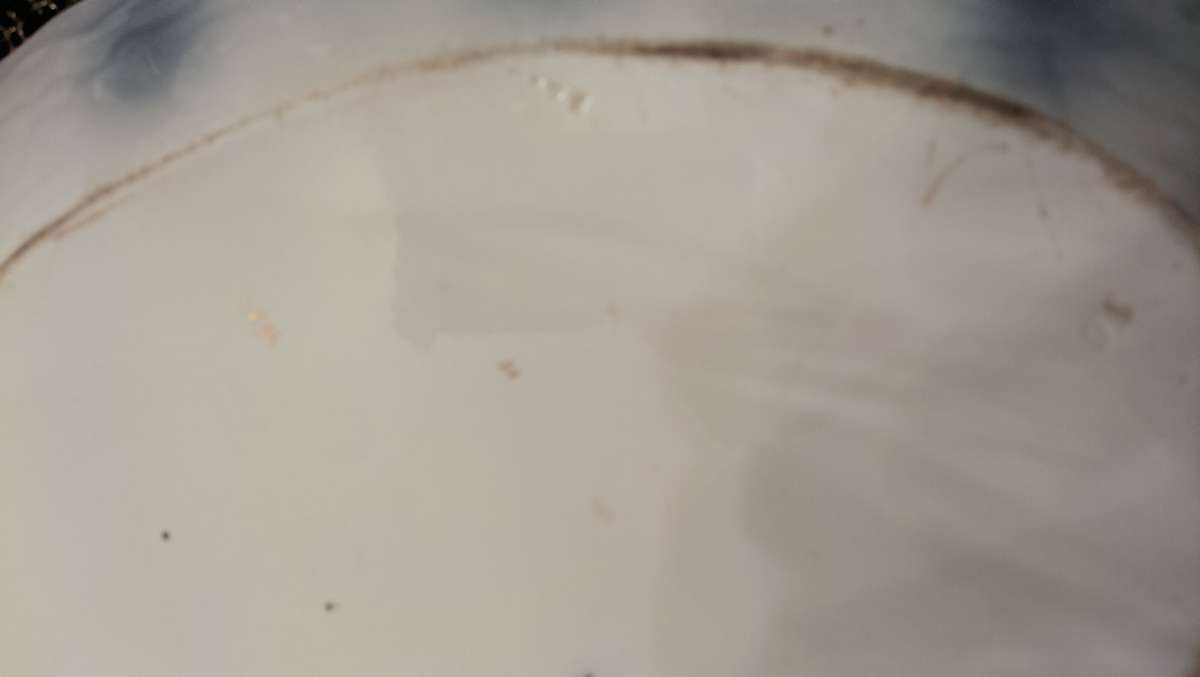 Large Platter  Flow Blue Pattern Ladysmith by Dunne Bennett Burslem England