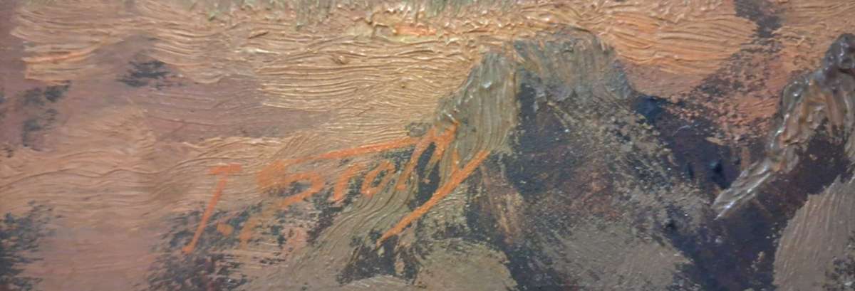 T. SCOTTY (Fasciotti) SA 1927-1993 oil painting on board "Basutoland" signed