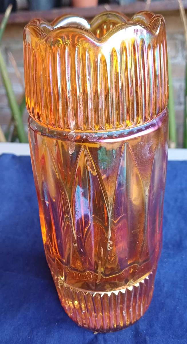 Brockwitz carnival glass vase